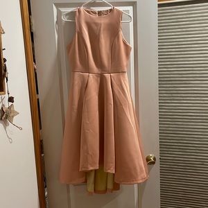 Chic wish size Med Asymmetrical hem peach colored bridesmaid dress size medium